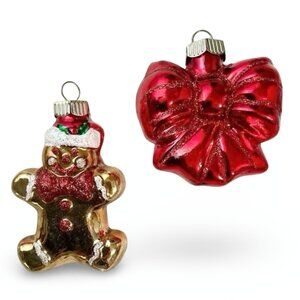 Christopher Radko Celebrations Christmas‎ Ornaments Gingerbread Man & Red Bow